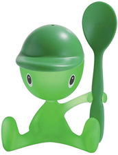Image de Alessi, Cico, coquetier avec salière et cuillère, vert, Stefano Giovannoni, 2000