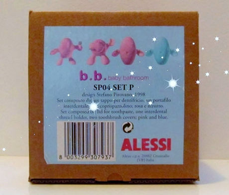 Afbeeldingen van Alessi, geschenkdoos Otto, Rondo en Sden, roze en lichtblauw, Stefano Pirovano, 1998