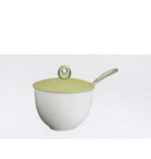 Image de Guzzini, sucrier et cuillère Feeling, blanc et vert, de Queensberry Hunt Levien