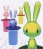 Image de Alessi, Magic Bunny, porte-cure-dents, jaune, Stefano Giovannoni, 1998