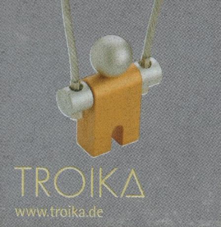 Image de Troika, Jumper, porte-clés, corps jaune or et aluminium, Indigo design group