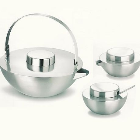 Image de Blomus, Asia, sucrier et pot à lait, acier inoxydable brossé, Stotz-design