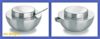 Image de Blomus, Asia, sucrier et pot à lait, acier inoxydable brossé, Stotz-design