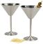 Image de Danesco, Martini for two, 2 verres à cocktail  avec fourchettes à olives, acier inoxydable, Steel-function of Scandinavia 
