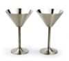 Image de Danesco, Martini for two, verres à cocktail  avec fourchettes à olives, acier inoxydable, Steel-function of Scandinavia 