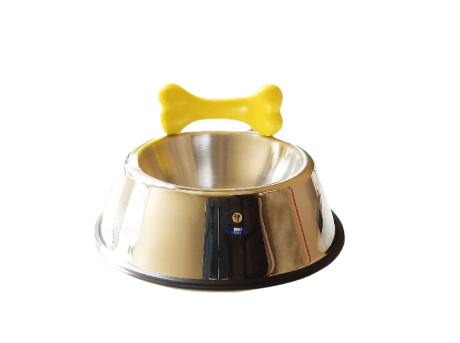 Image de SKS Design, Doggy's Dinner gamelle pour chien, acier et résine jaune, Abels